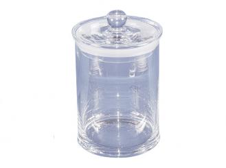 Glaszylinder mit Knopfdeckel für 42 Objektträger, 1x1 Stück 