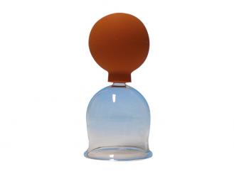Schröpfkopf Ø 5,0 cm, dünnwandiges mundgeblasenes Glas, mit Olive, mit Ball 1x1 Stück 