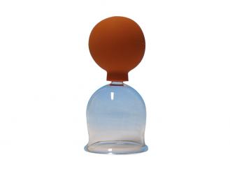 Schröpfkopf Ø 4,4 cm, dünnwandiges mundgeblasenes Glas, mit Olive, mit Ball 1x1 Stück 