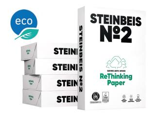 Kopierpapier Steinbeis No.2, DIN A4, 100% Recycling, 80 g, 5 x 500 Blatt 1x1 Karton 