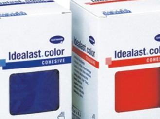 Idealast®-haft Color latexfrei, 4 cm x 4 m, sortiert zu 5 x BLAU und 5 x ROT 1x10 Stück 