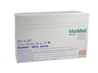 MaiMed® - MKS Schlitzkompressen 7,5 x 7,5 cm steril 12-fach 50x2 Stück 