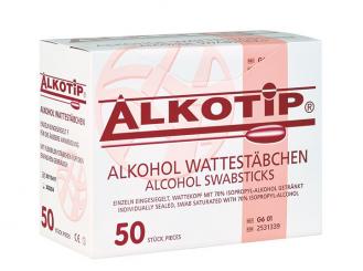 Alkotip® Alkoholwischstäbchen mit grossem Wattekopf 1x50 Stück 