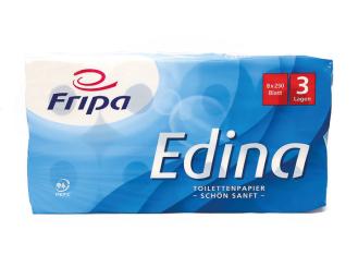 Toilettenpapier Fripa Edina 3-lagig, 250 Blatt, hochweiß 1x8 Rollen 