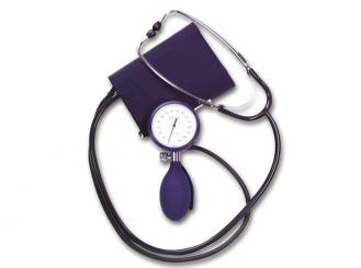 boso BS 90 Blutdruckmessgerät mit Stethoskop, XL-Manschette, blau, Etui 