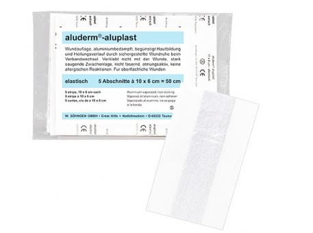 aluderm®-aluplast elastisches Wundpflaster 5 Abschnitte 10 x 6 cm 1x5 Stück 
