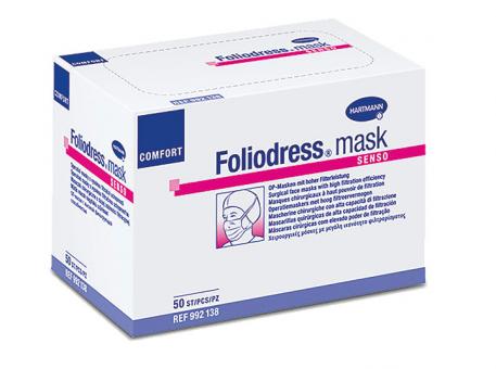 OP-Maske Foliodress® mask Comfort Senso, grün 1x50 Stück 