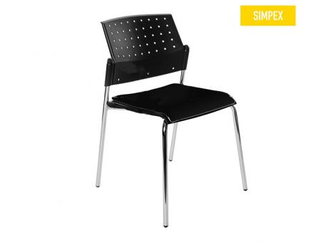 Wartezimmer-Stuhl ANDANTE Classic, ohne Armlehnen, schwarz 1x1 Stück 